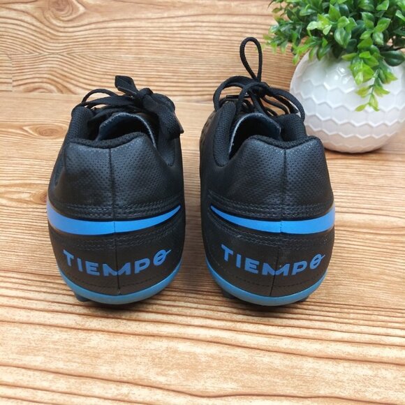 KID'S TIEMPO LEGEND 8 CLUB MULTI-GROUND CLEATS - BLACK/BLUE HERO SIZE 6Y - Picture 6 of 8